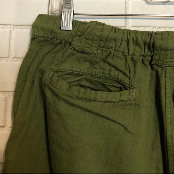 J. Crew Women's Olive Green Drawstring Cotton Casual Lounge Pants 10 - Picture 7 of 13